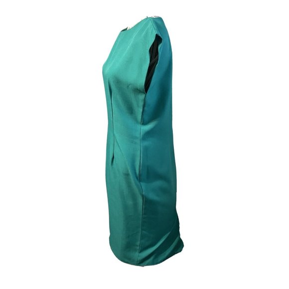 Vintage 80s Dress Jacket Set Cary Robbins Sheath  Approximately SIZE 10 Green - Picture 6 of 11